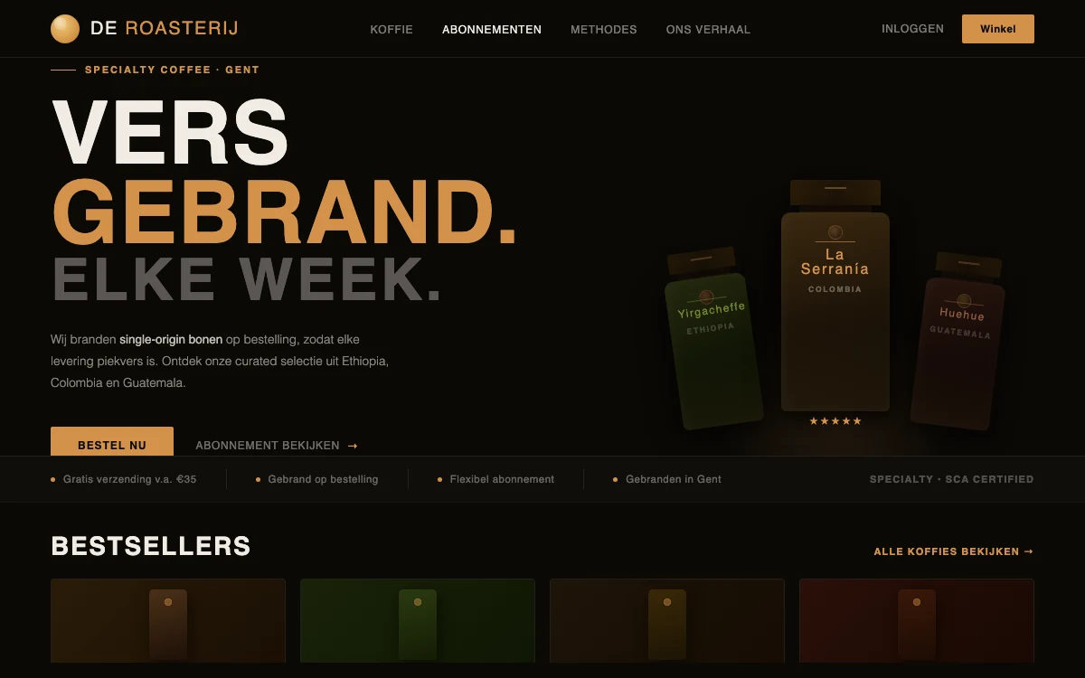 Projectpreview van De Roasterij