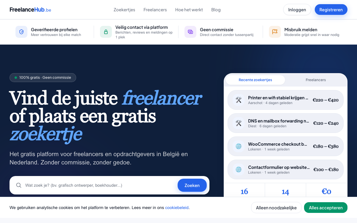 FreelanceHub.be screenshot